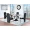 Global Furniture Usa Contemporary Marble, Paper, Velvet D12 Dining Table And 4 Dining Chairs 5386 - alternate 1